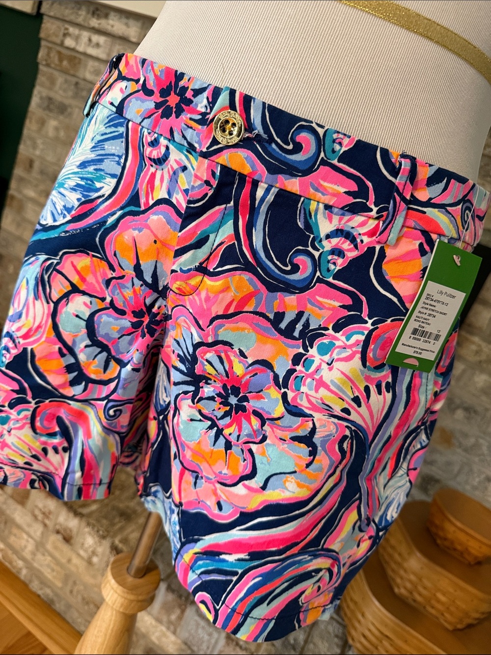 Lilly Pulitzer Women’s Jayne Stretch Shorts Boho Bateau NWT - Picture 3 of 5